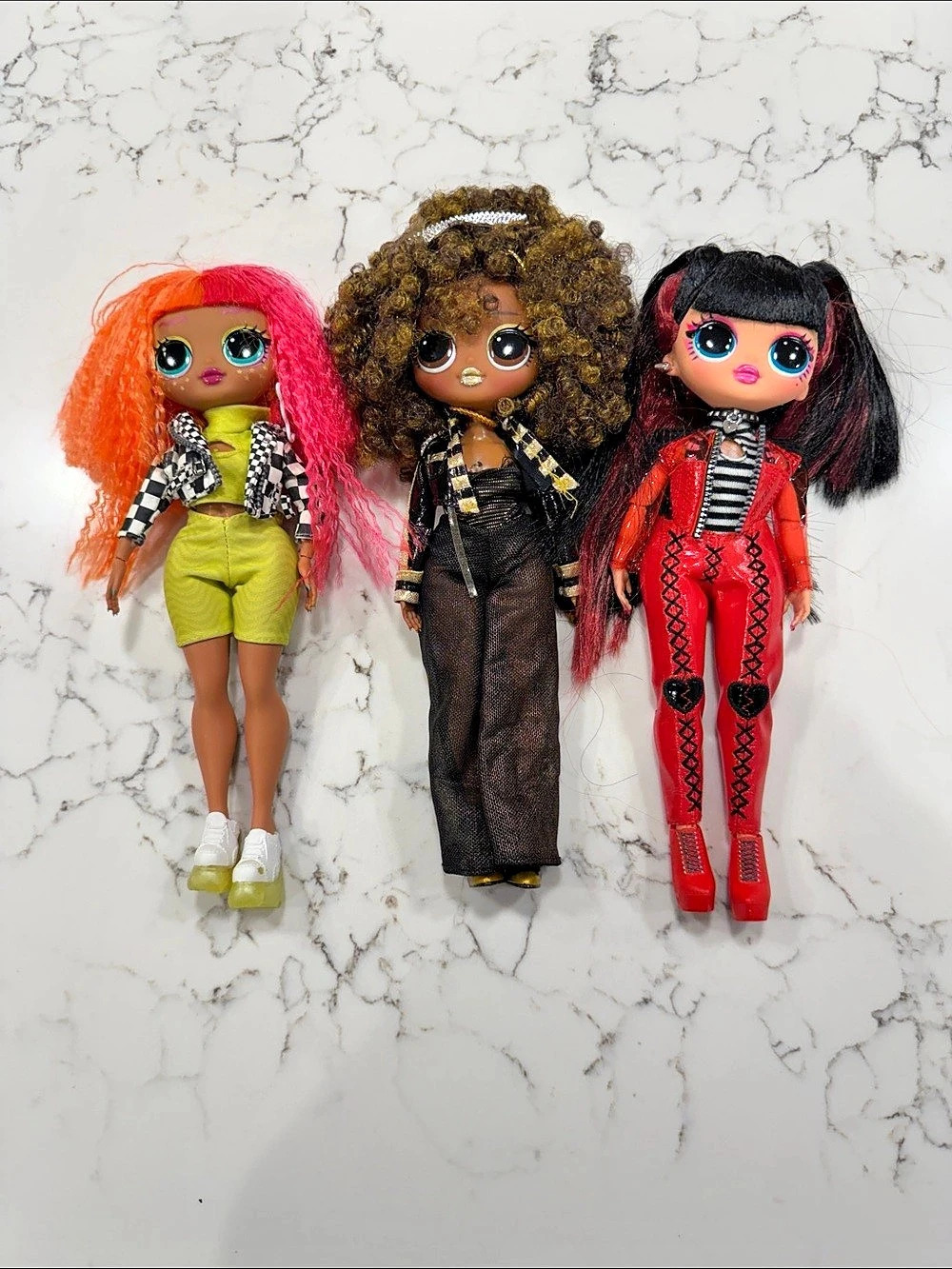 L.O.L. Surprise! O.M.G. Fashion Doll Lot of 3 with Accessories. 10 inch dolls.